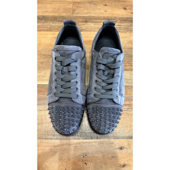 Christian Louboutin Louis Junior Spikes Orlato Gray Suede Men\'s Sneakers EU 46 main image 8